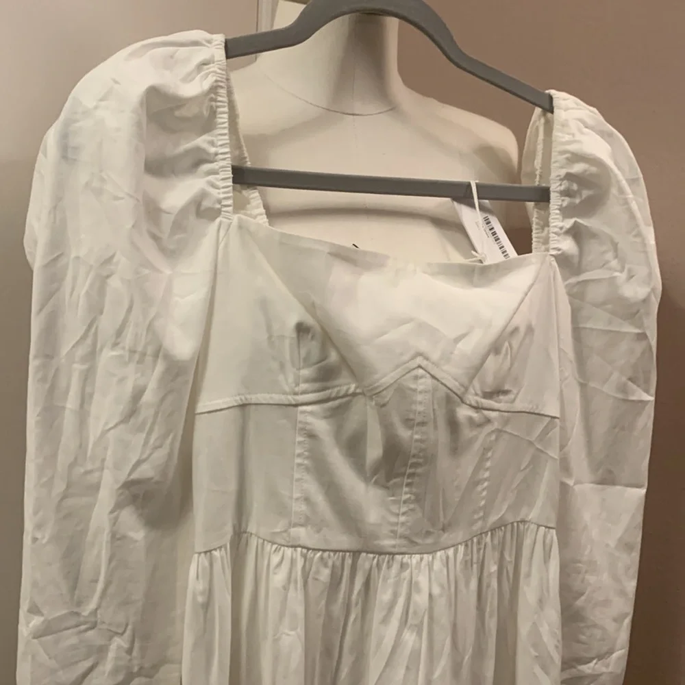 Reformation Luce Corset drop waist Dress White size 2 bridal - Picture 7 of 16